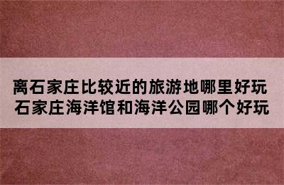 离石家庄比较近的旅游地哪里好玩 石家庄海洋馆和海洋公园哪个好玩